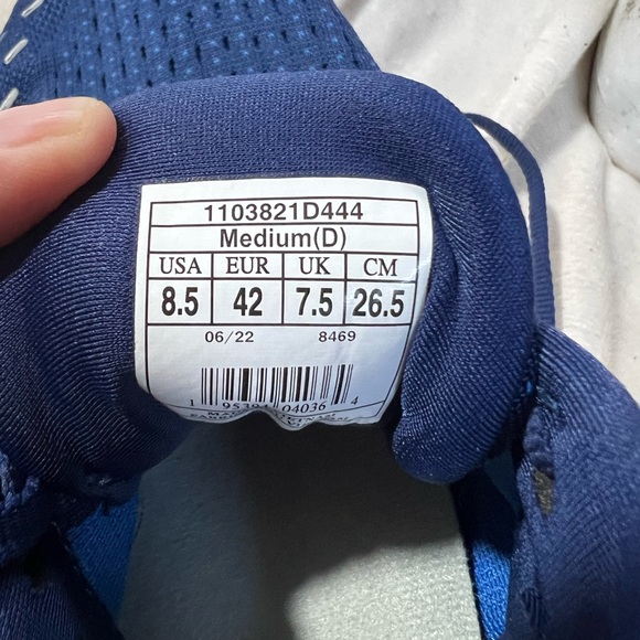 Brooks Sneakers in Navy and Neon Orange - Picture 5 of 5